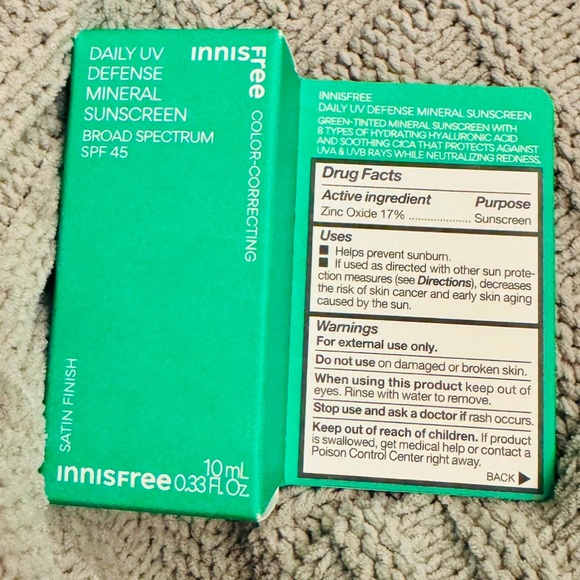 INNISFREE DAILY UV DEFENSE MINERAL SUNSCREEN BROAD SPECTRUM SPF 45 - Picture 5 of 7